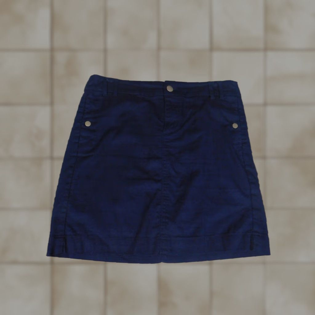Gap Gap Skirt Womens 4 Blue A-Line Knit Stretch Knee Length Casual Size 27" / US 4 / IT 40 - 1 Thumbnail