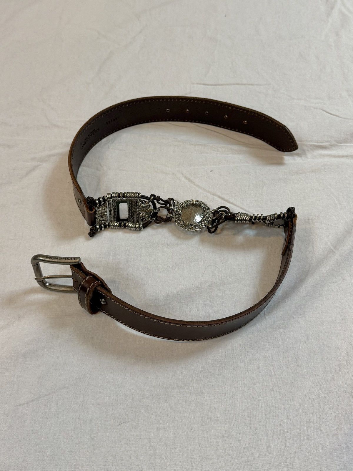 Dolce & Gabbana Western Sliver Calf Leather Belt Size ONE SIZE - 3 Thumbnail