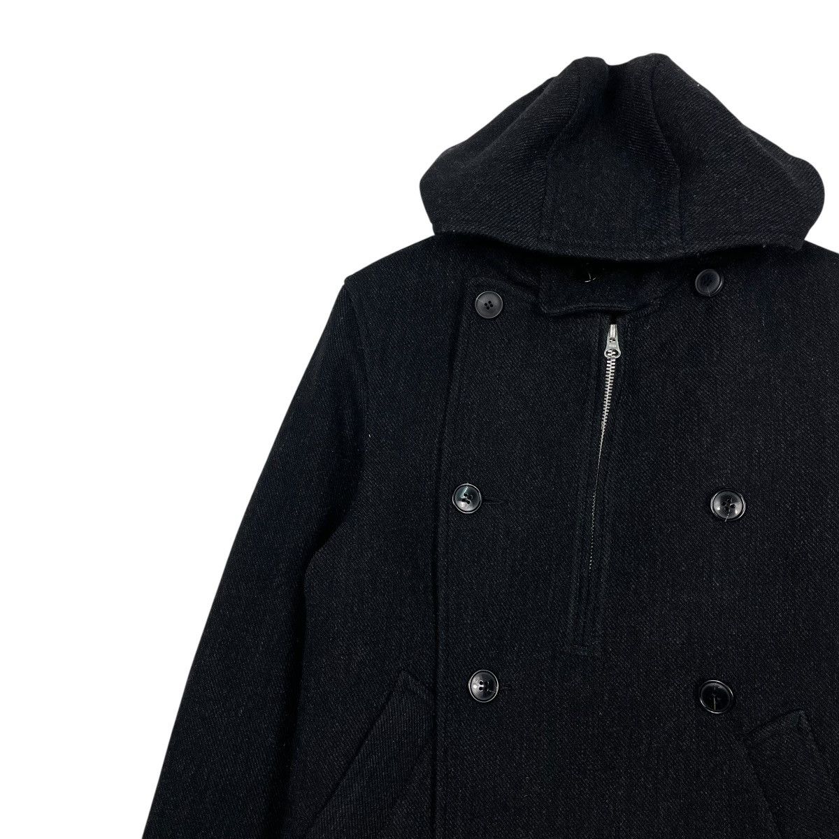 CABANE de ZUCCa Cabane De Zucca Double Breasted Hooded Wool Jacket Size US S / EU 44-46 / 1 - 6 Thumbnail