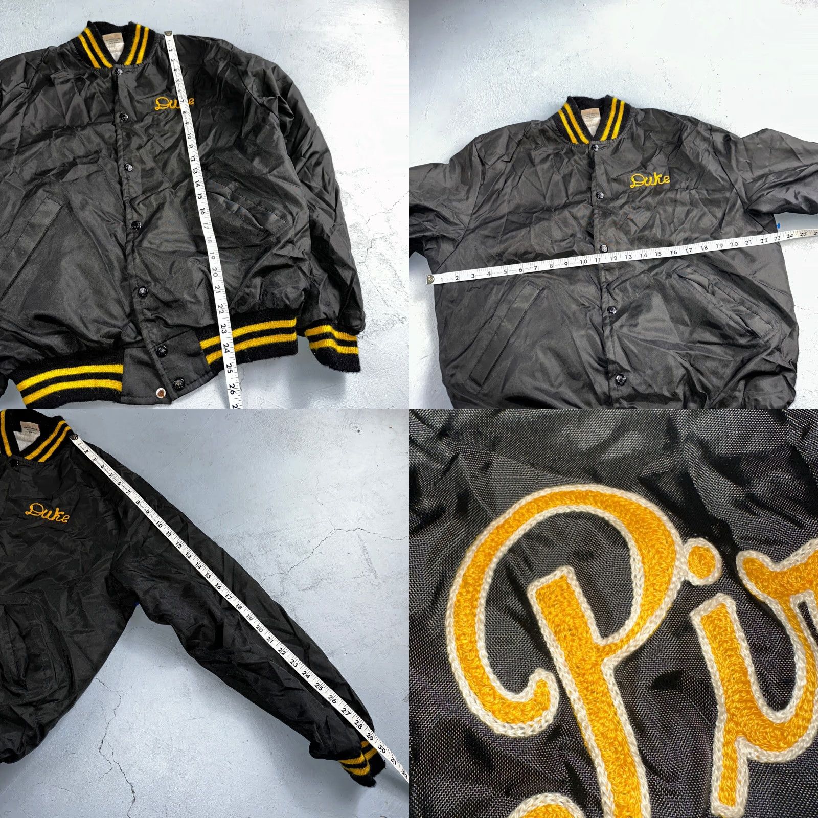 Vintage VINTAGE Pittsburgh Pirates Starter Jacket Nylon 80s Black Bomber Jacket Men M Black 80s Pirates Starter Satin Jacket Nylon 80s Black Chainstitch Duke Size US M / EU 48-50 / 2 - 9 Thumbnail