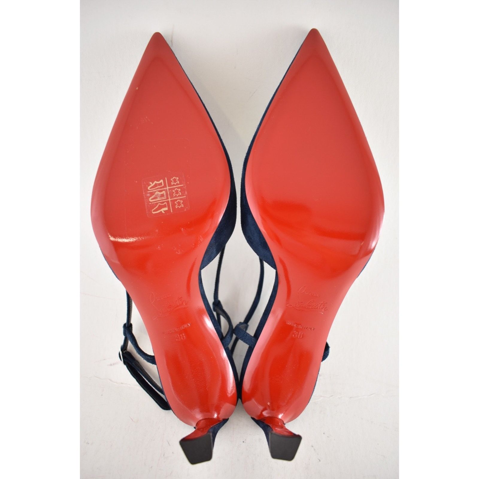Christian Louboutin Christian Louboutin Condoroline 55 Marine Blue Slingback Size US 8 / IT 38 - 14 Thumbnail