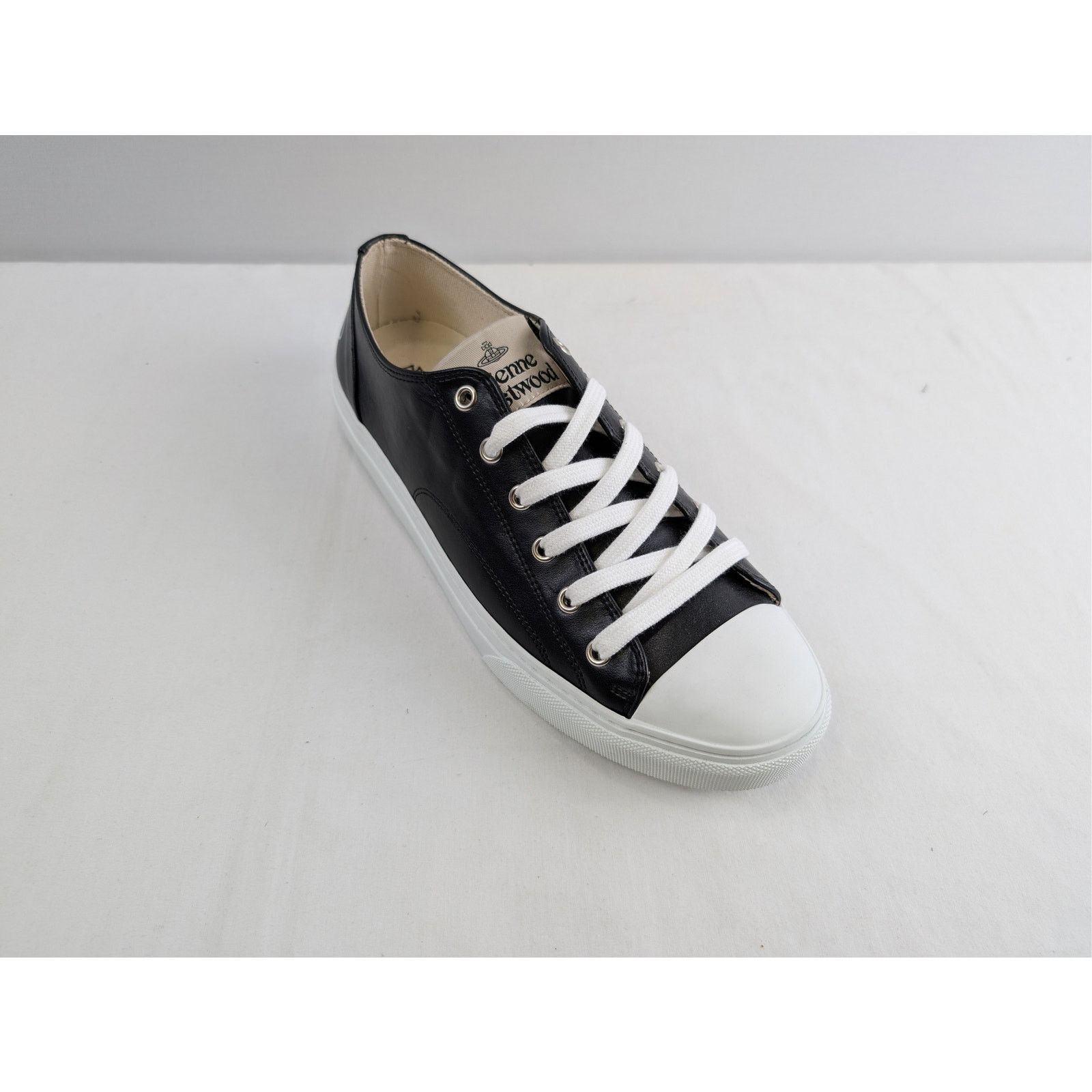 Vivienne Westwood o1rshd1 Plimsoll High Top Eco Leather Sneakers in Black Size US 10 / EU 43 - 4 Thumbnail