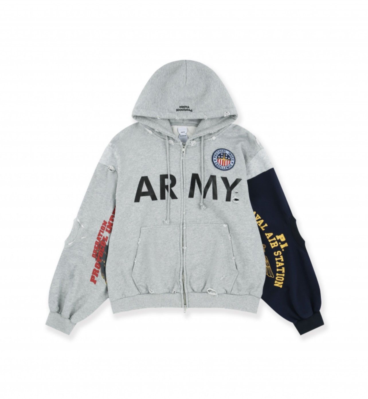 PROJECT G/R Project G/R Army Zip Up Hoodie NYC EXCLUSIVE