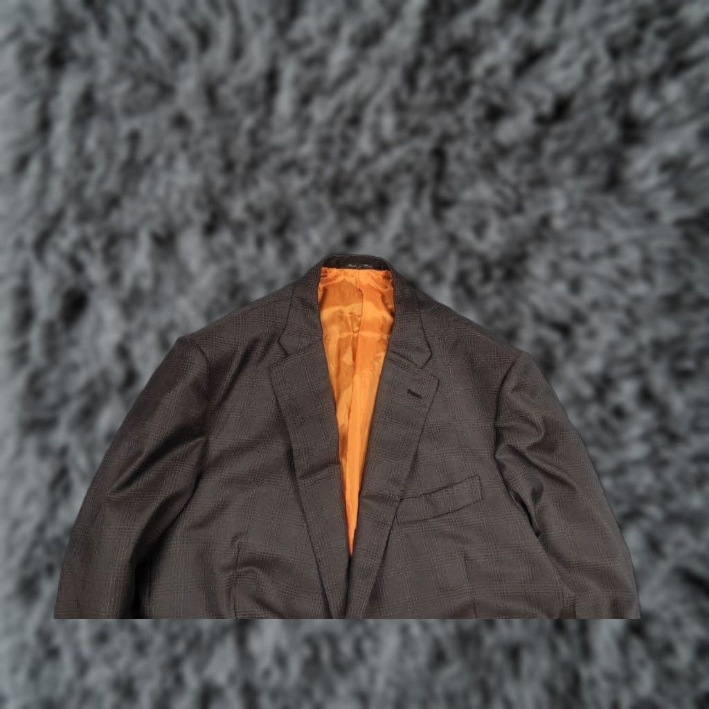 Ermenegildo Zegna Ermenegildo Zegna Electa Check brown Classic Wool Suit Blazer Pants XL Mens 2 Piece Set Brown Check Wool Suit Jacket Pants 2 Piece Suit Size 46R - 1 Thumbnail