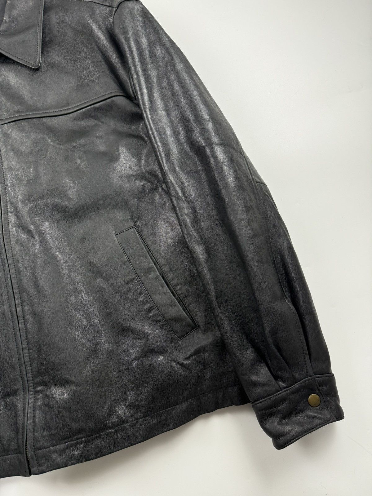 Balenciaga Vintage Balenciaga Zip Up Leather Jacket Size US L / EU 52-54 / 3 - 4 Thumbnail