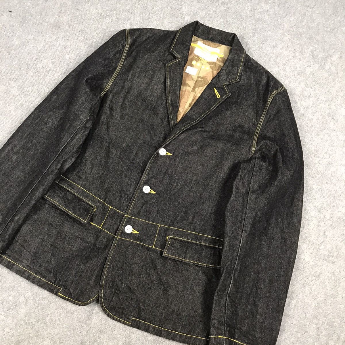 Swagger SWAGGER DENIM JACKET COAT YELLOW LINE STYLE Size US M / EU 48-50 / 2 - 5 Thumbnail