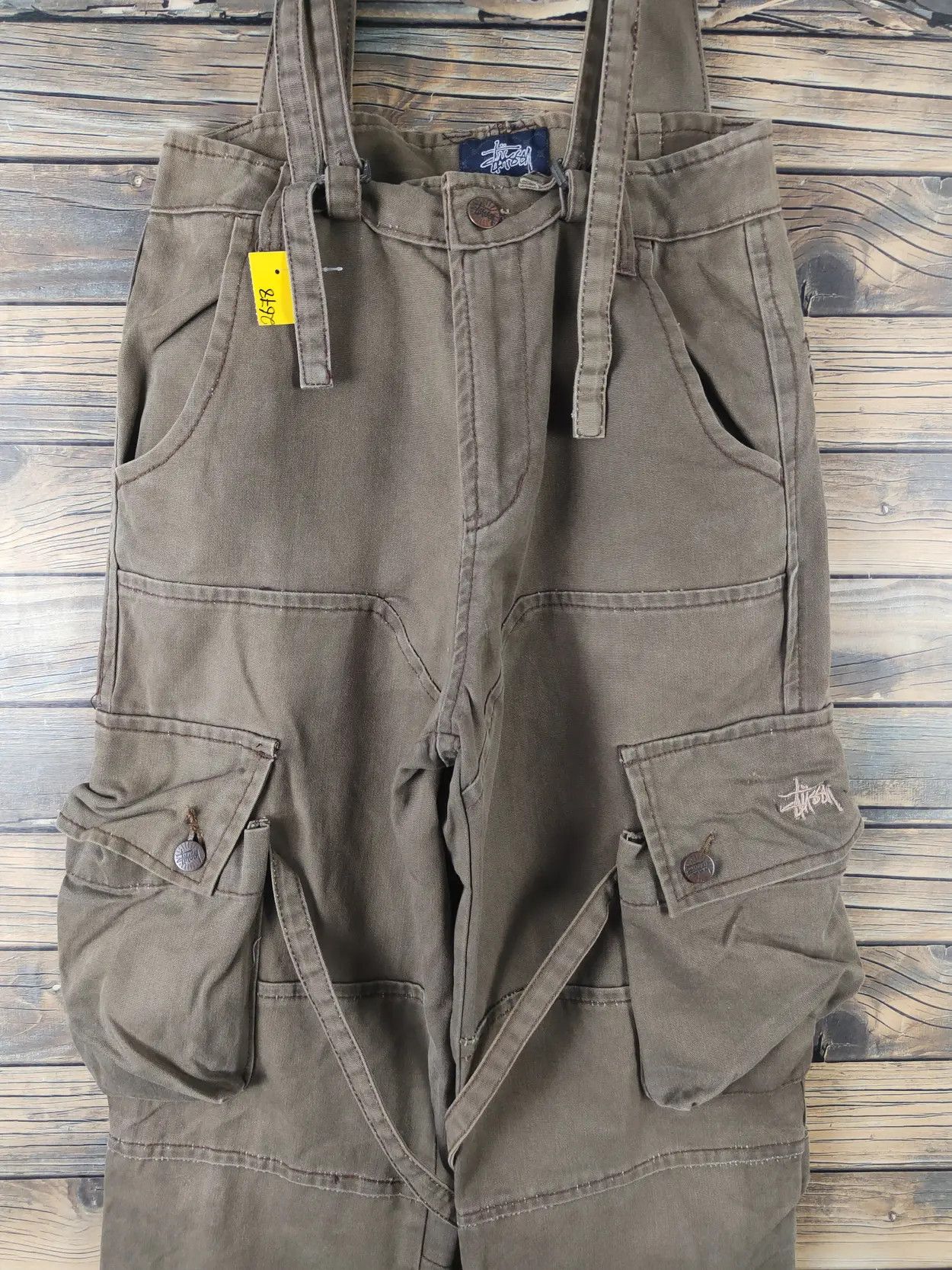 Stussy DL Stussy Olive Multipocket Tactical Jumpsuits cargo #2678 Size US 27 - 14 Thumbnail