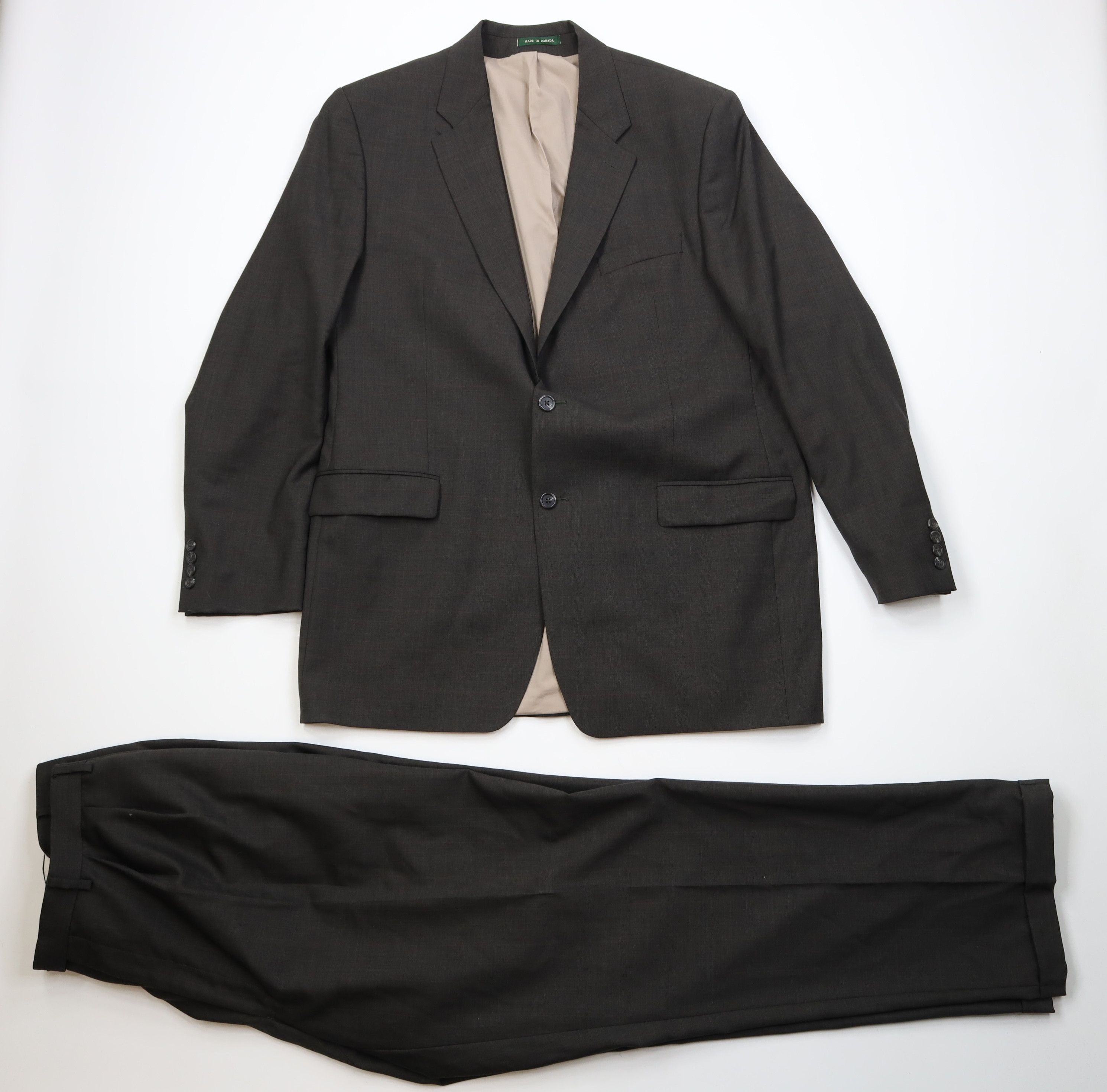 Polo Ralph Lauren Vintage 90s Ralph Lauren 2 Piece Suit Brown Plaid Size 46L - 25 Thumbnail