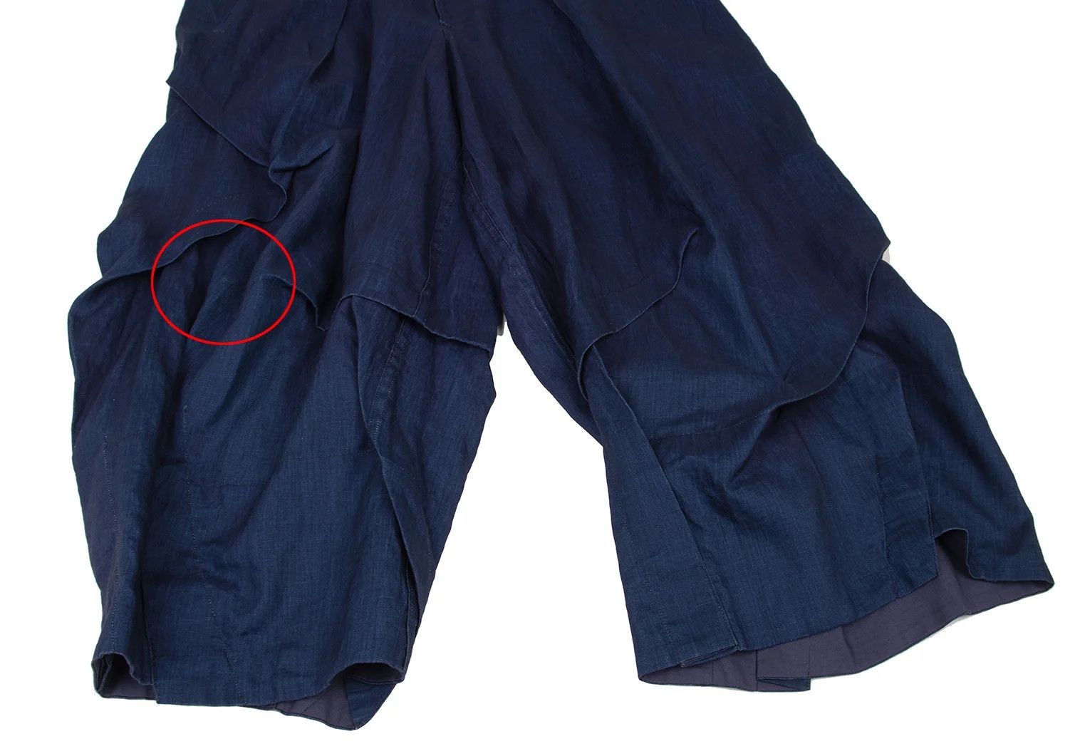 Yohji Yamamoto Yohji Yamamoto Indigo Linen Random Tuck Pants Size US 34 / EU 50 - 7 Thumbnail
