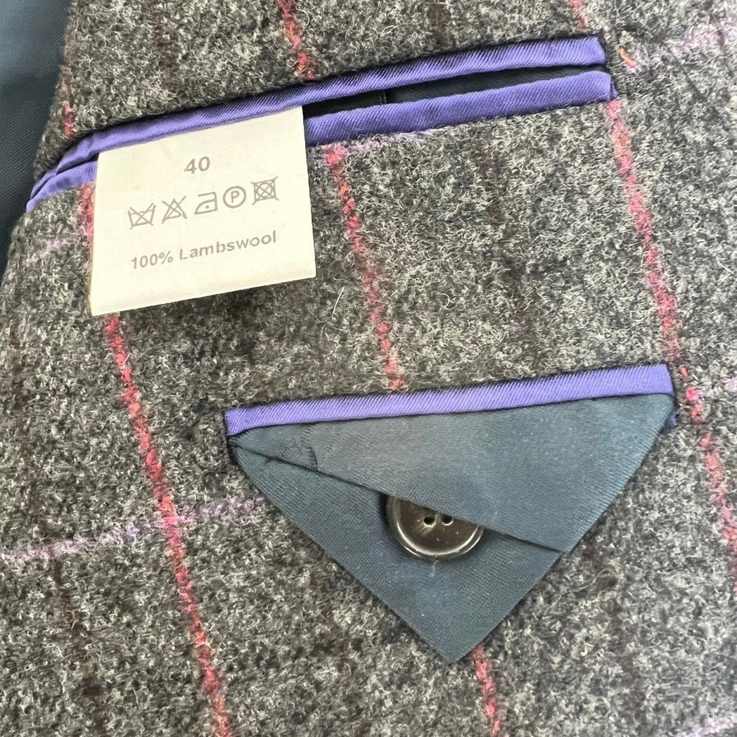Duchamp Duchamp Lambswool Plaid Overcoat Satin Lining Size 40 Size US M / EU 48-50 / 2 - 11 Thumbnail