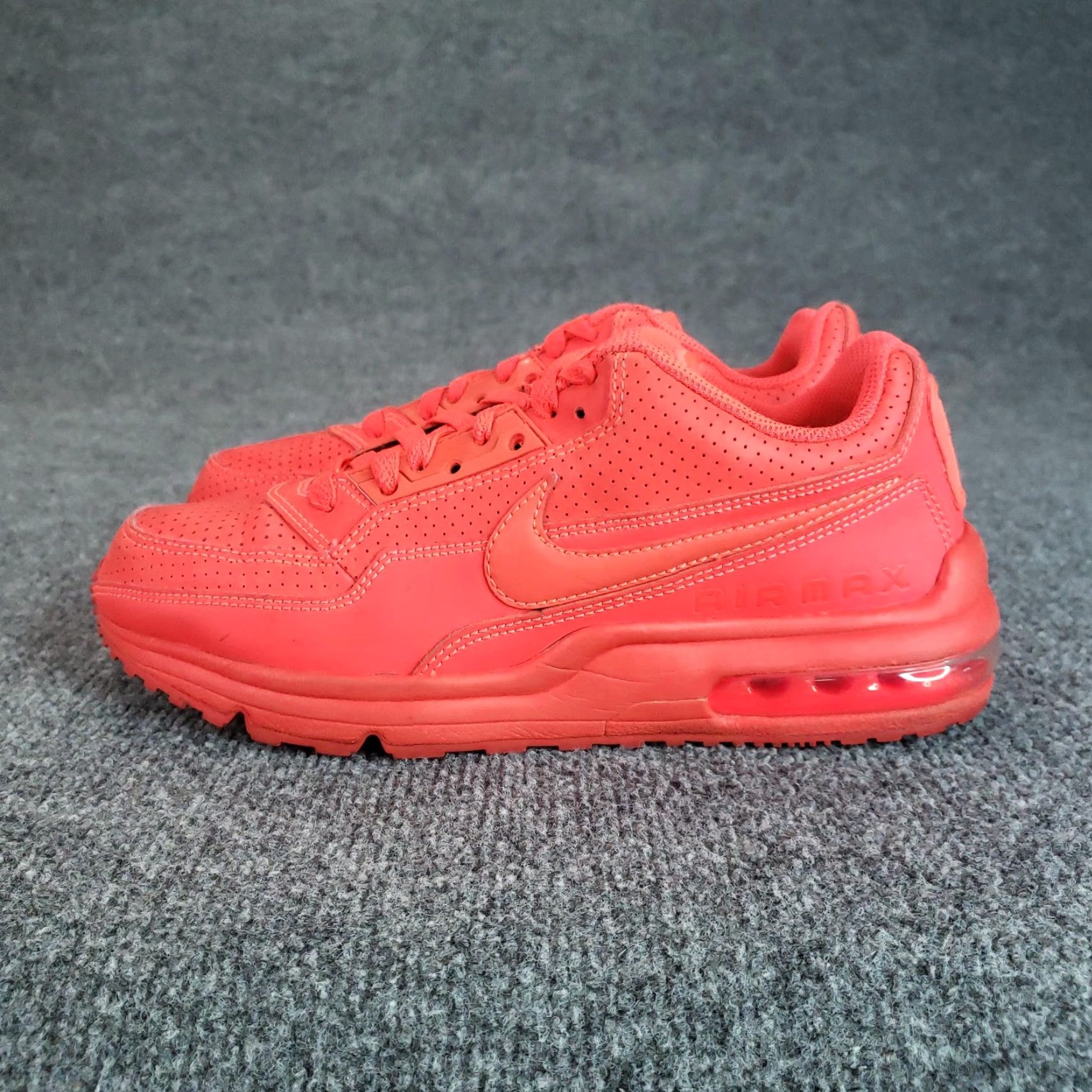 Nike Nike Air Max 1 Shoes Mens 7.5 Red Low Top Running Sneakers 687977-666 — Nike Air Max 1 Shoes Mens Red Leather Low Top 7.5 US 2015 Size US M / EU 48-50 / 2 - 6 Thumbnail