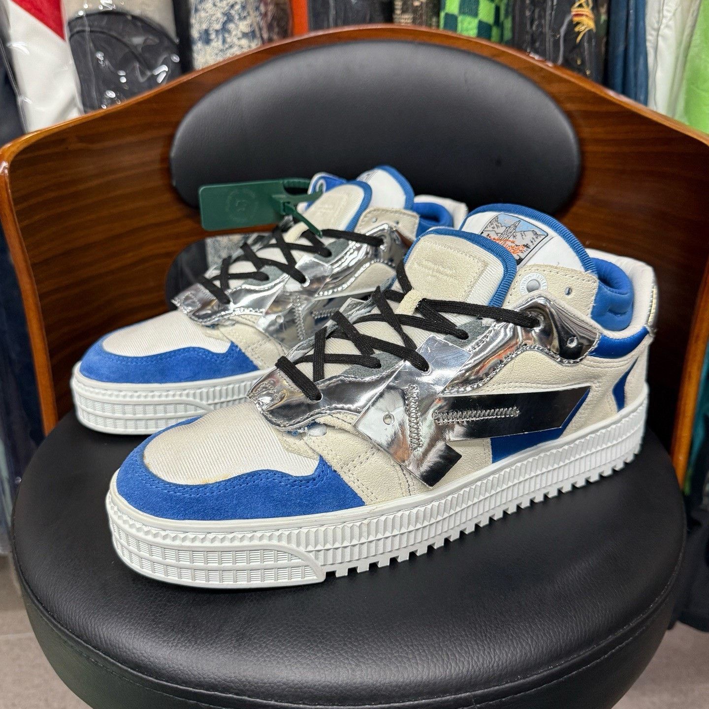 Off-White Off-White Blue Lowtop Sneakers 43 Men Size US 10 / EU 43 - 1 Thumbnail