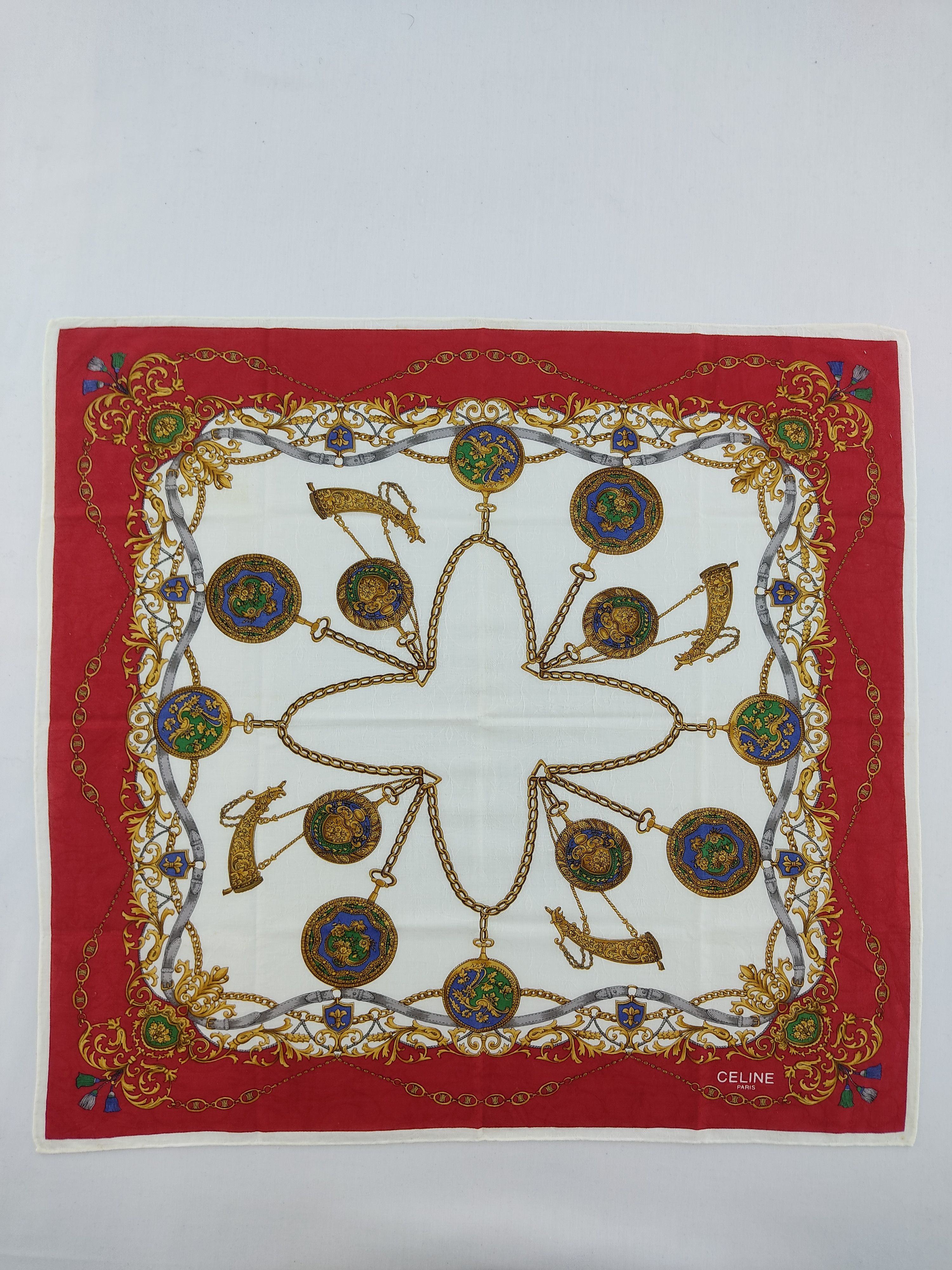Celine × Vintage Vintage Celine Handkerchief / Neckwear / Bandana Size ONE SIZE - 3 Thumbnail