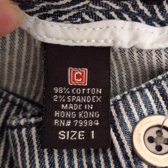 Chicos Chicos Size 1 Medium Capri Jeans Denim Blue White Striped Li Size 32" / US 10 / IT 46 - 12 Thumbnail