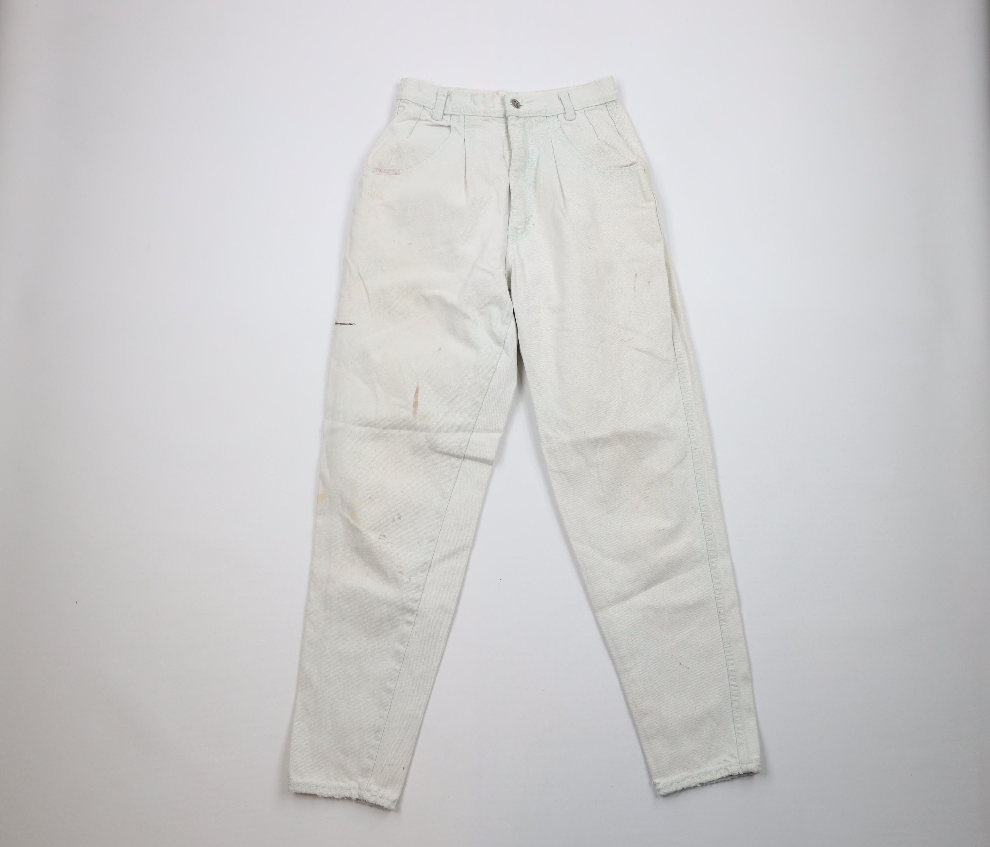 Vintage Vintage 90s Streetwear Pleated Tapered Leg Denim Jeans Blue Size 30" / US 8 / IT 44 - 1 Thumbnail