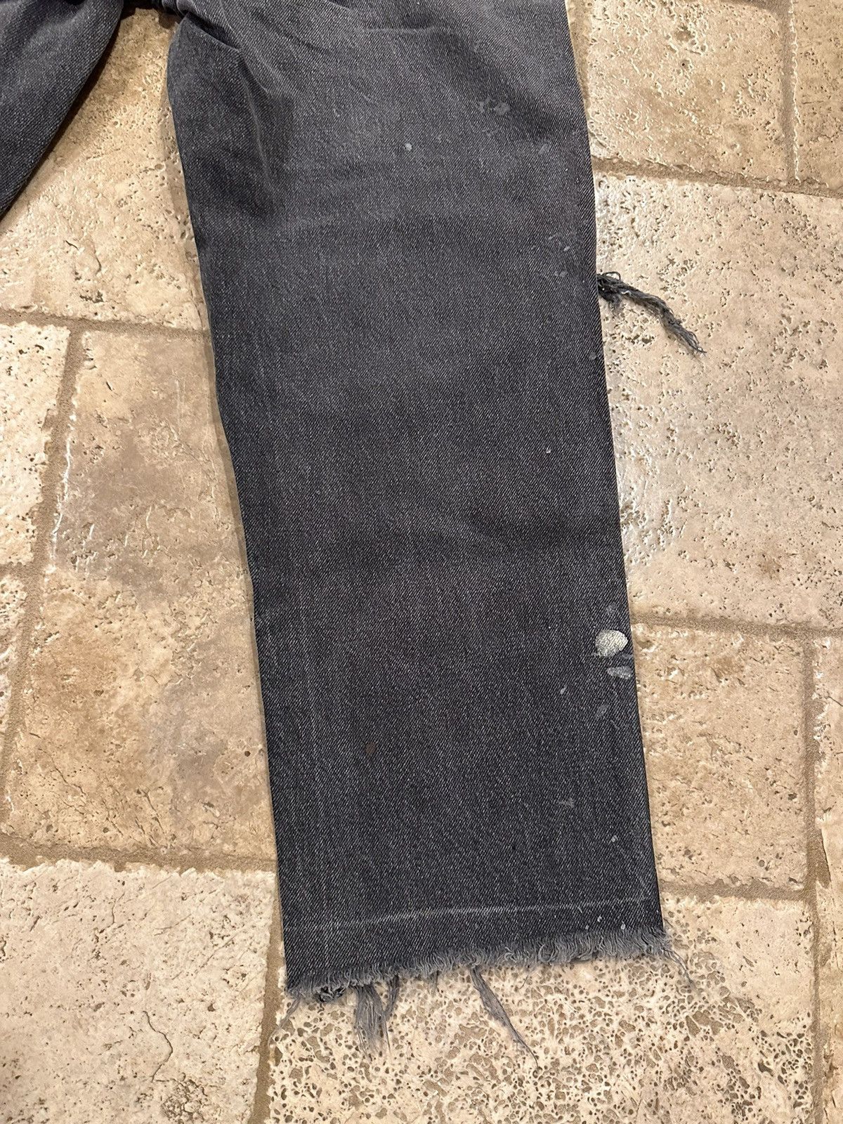 Vintage × Wrangler Vintage Wrangler Thrashed Painter’s Distressed Black Denim Size US 32 / EU 48 - 8 Thumbnail