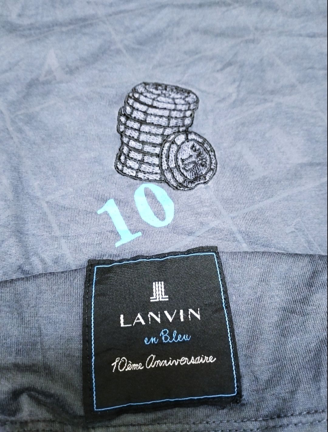 Designer × Lanvin Vintage Lanvin 10 coin en bleu Shirt Size US M / EU 48-50 / 2 - 3 Thumbnail
