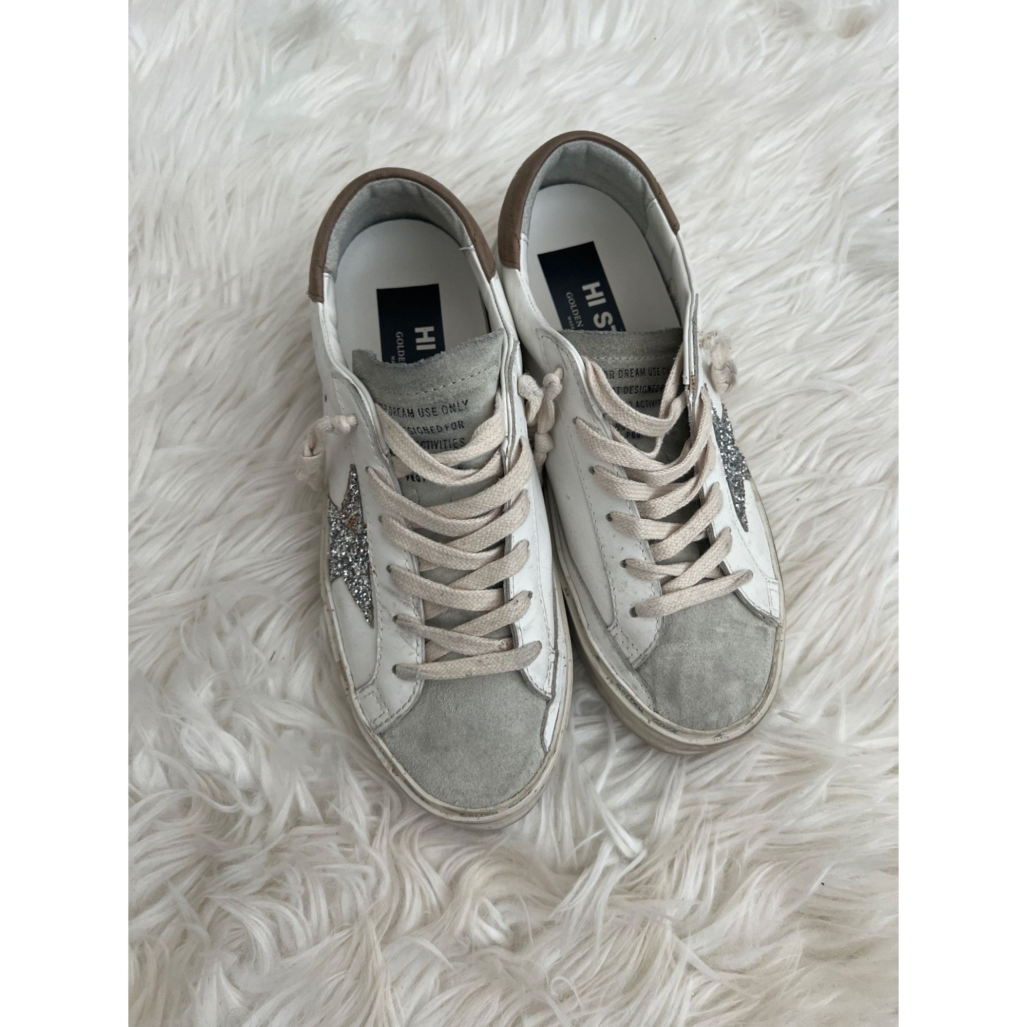Golden Goose Golden Goose Hi Star Glitter Low-Top Sneakers Size US 7 / IT 37 - 3 Thumbnail