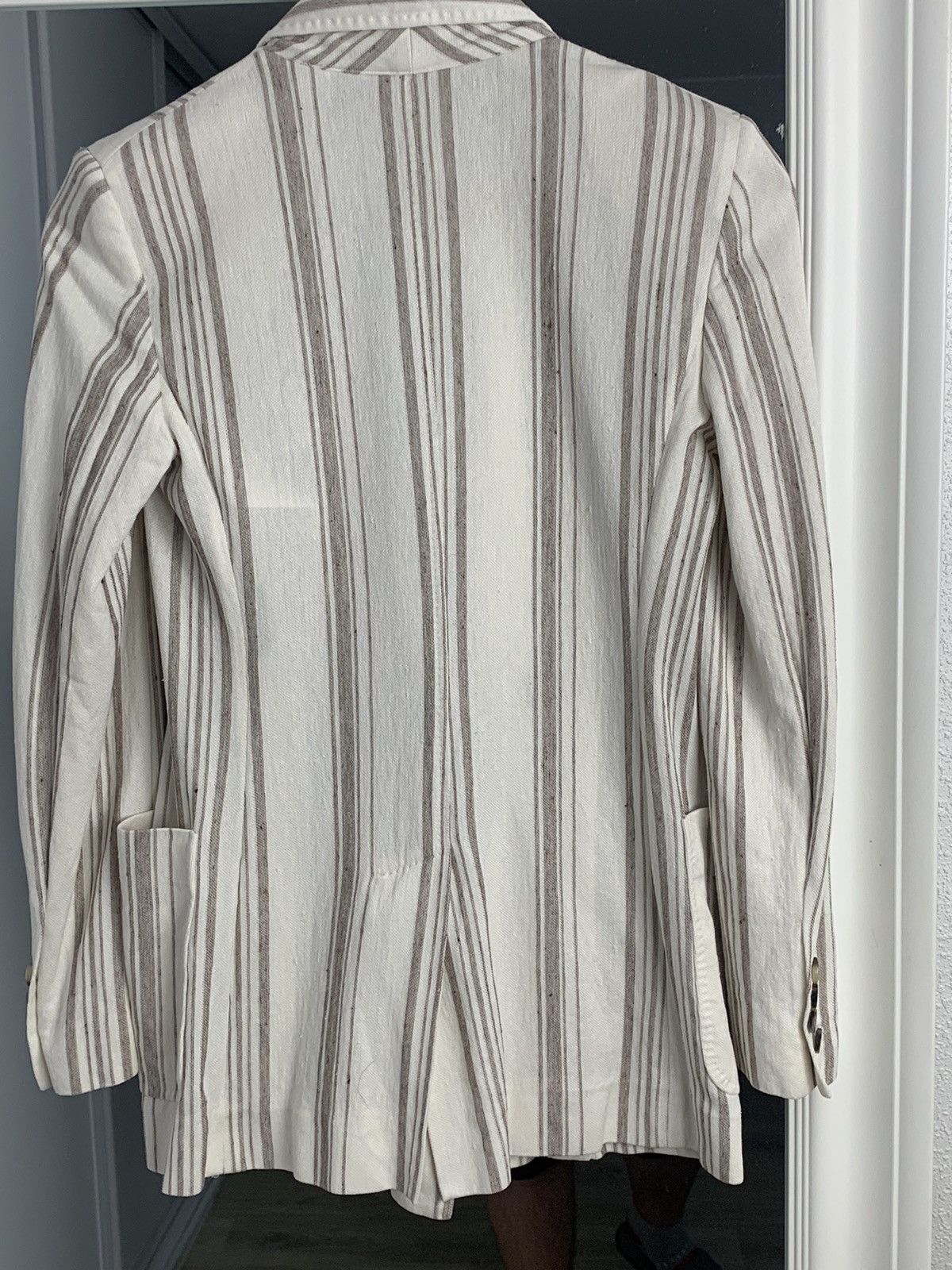 Max Mara Max Mara Blazer Linen Jacket Max Mara Striped Blazer Size:6 Size M / US 6-8 / IT 42-44 - 14 Thumbnail