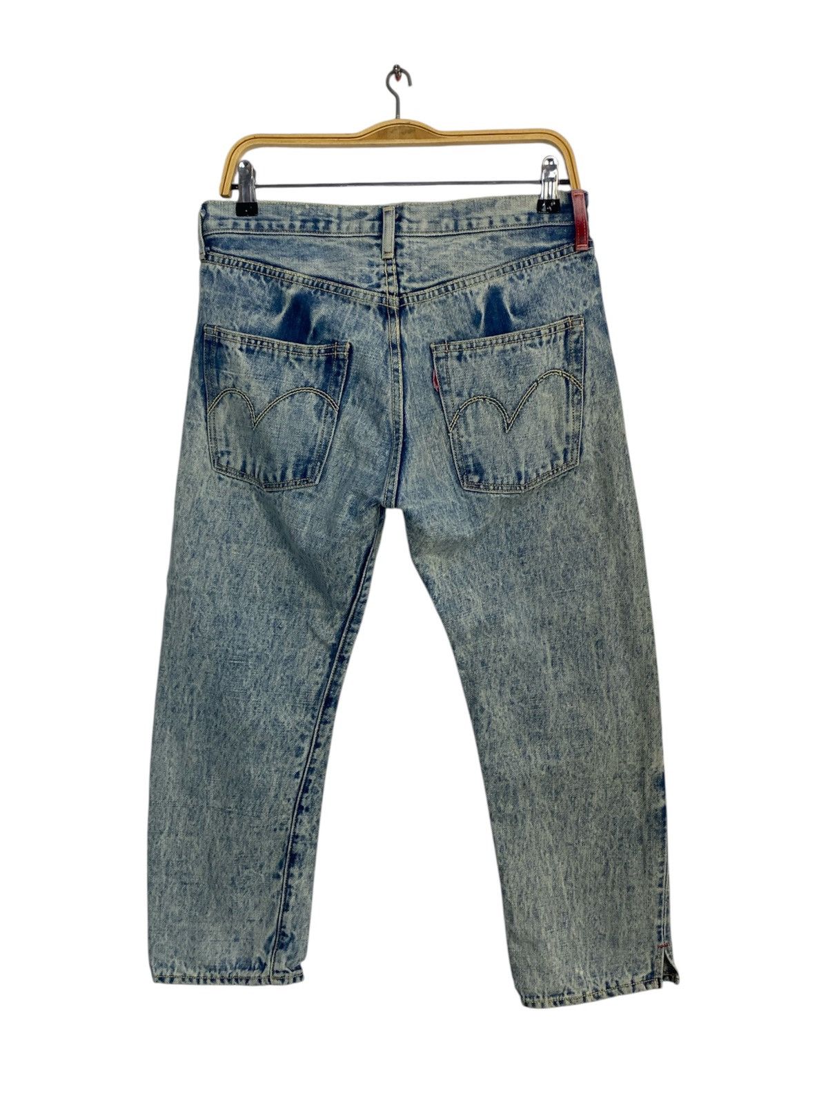 Levi's 90s Levi's Acid Wash Cropped Denim Cotton Hemp Buttonfly 31 Size US 31 - 2 Thumbnail