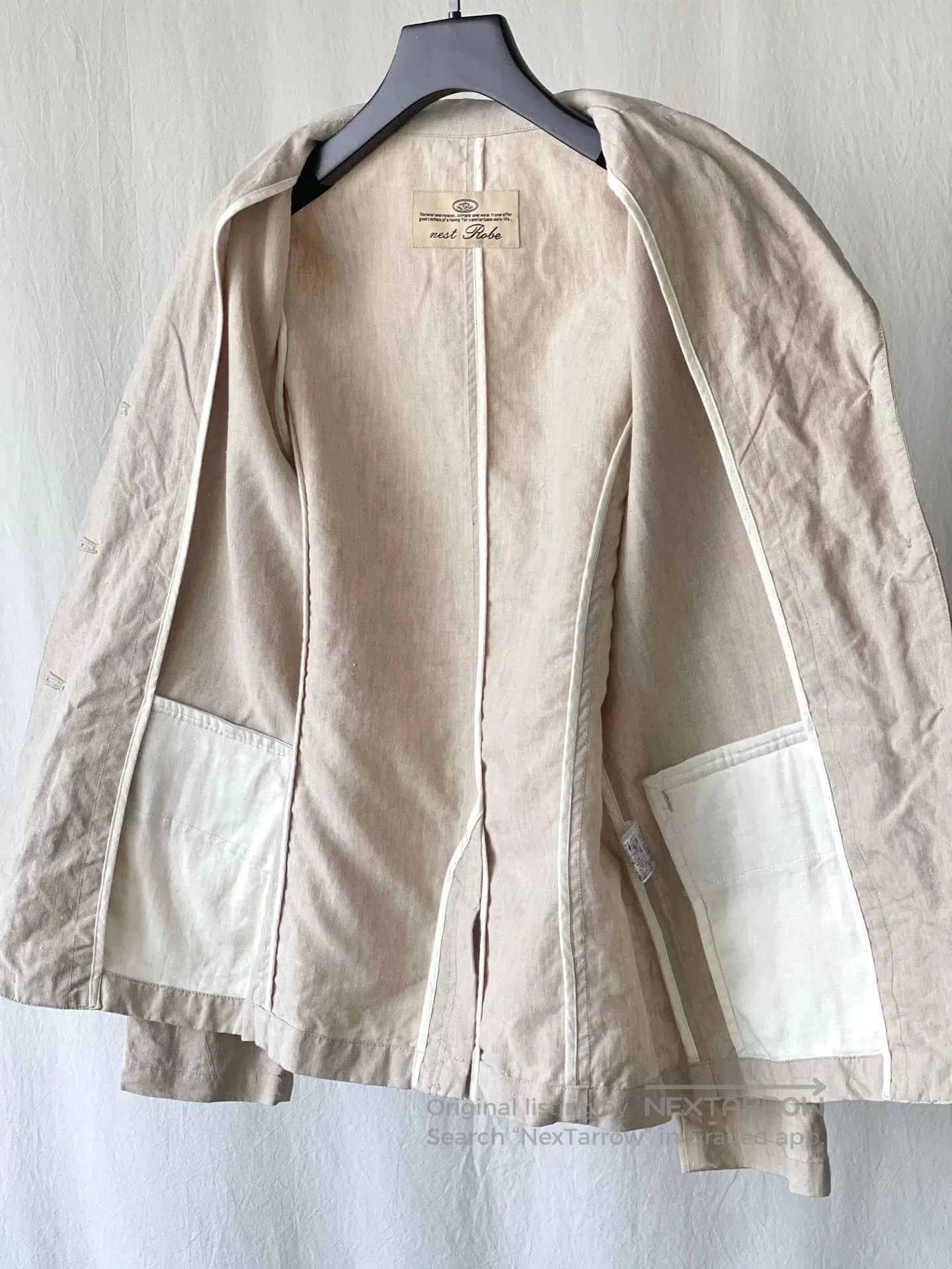 Other Natural Linen Suit Jacket. Size M / US 6-8 / IT 42-44 - 8 Thumbnail