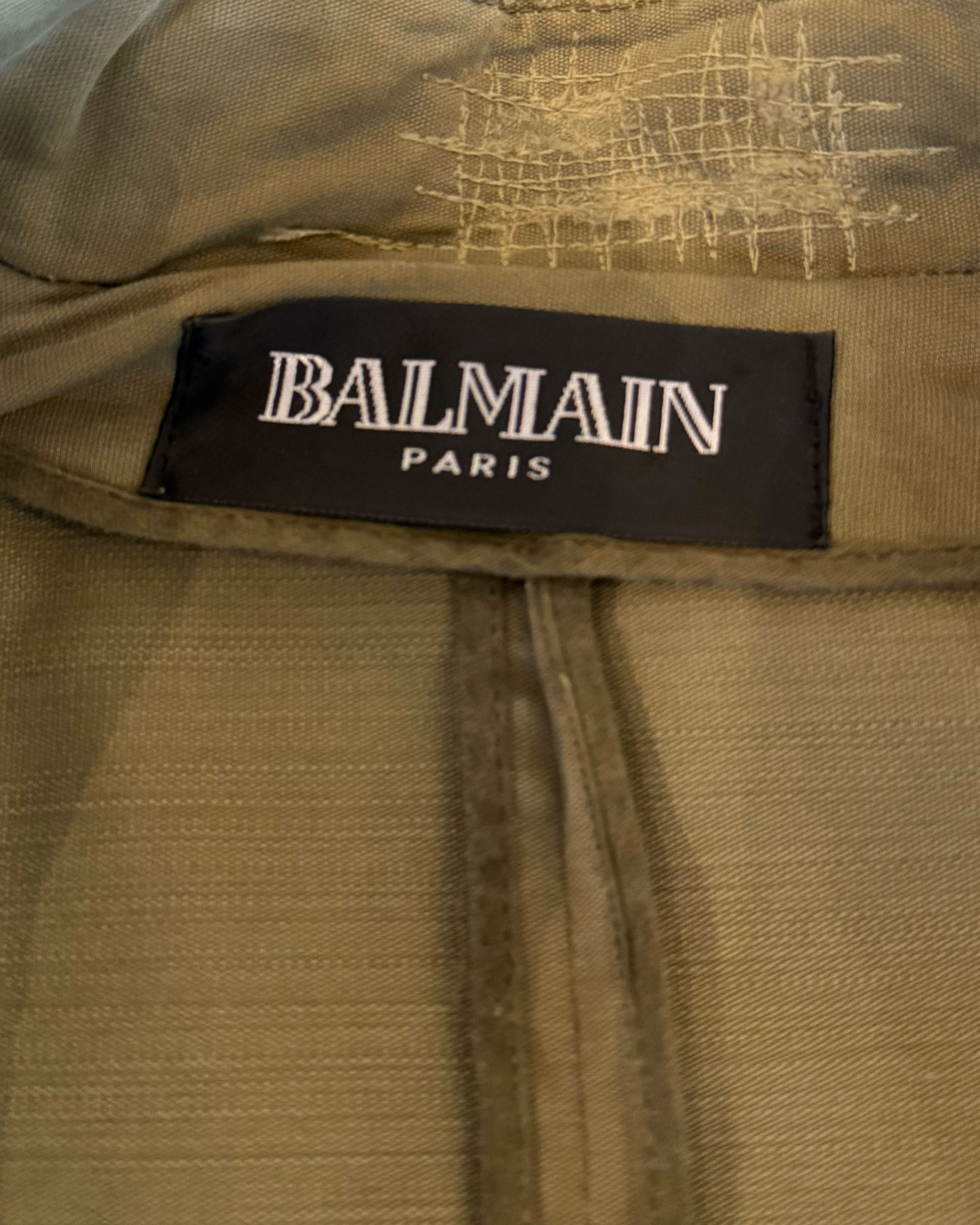 Balmain BALMAIN SS2010 RUNWAY CHAIN EPAULET MILITARY COAT Size US XXS / EU 40 - 8 Thumbnail