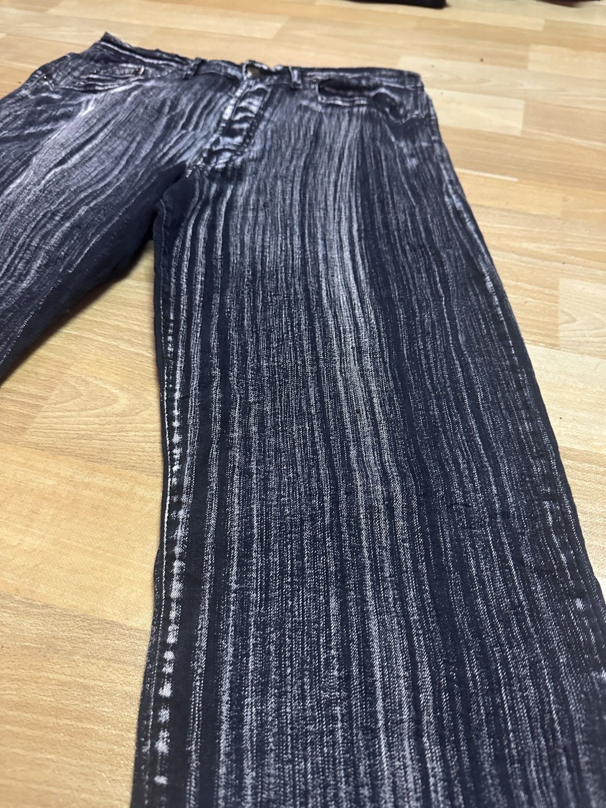 Japanese Brand Rare🔥🔥Striped Stretchable Denim Size US 31 - 6 Thumbnail