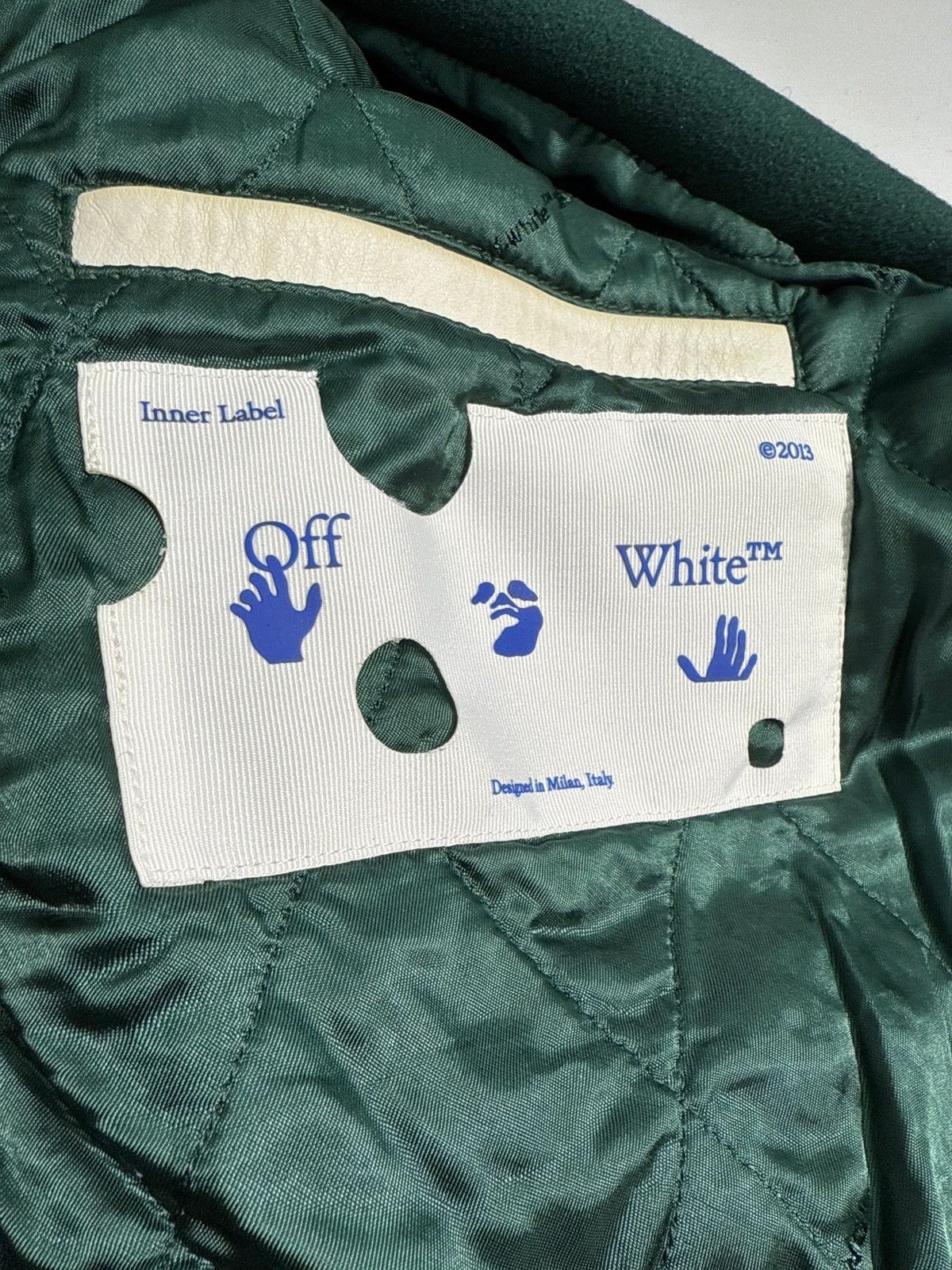 Off-White Off-White Barrel Leather Varsity Jacket Size US S / EU 44-46 / 1 - 5 Thumbnail