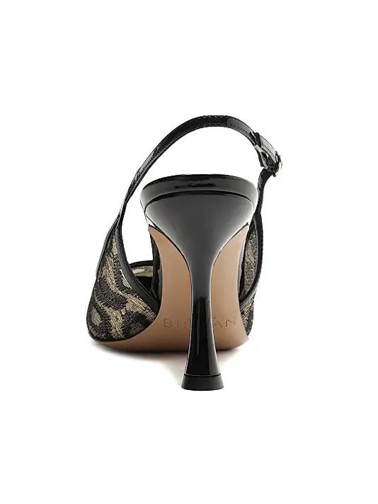 Alexandre Birman os11x1225 Olivia 85MM Printed Slingback Pumps in Black Size US 8.5 / IT 38.5 - 10 Thumbnail