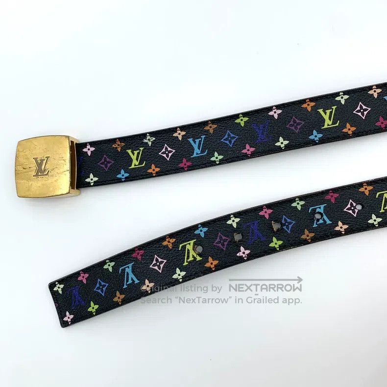Louis Vuitton Louis Vuitton Black logo presbyopic full print smooth buck Size ONE SIZE - 4 Thumbnail