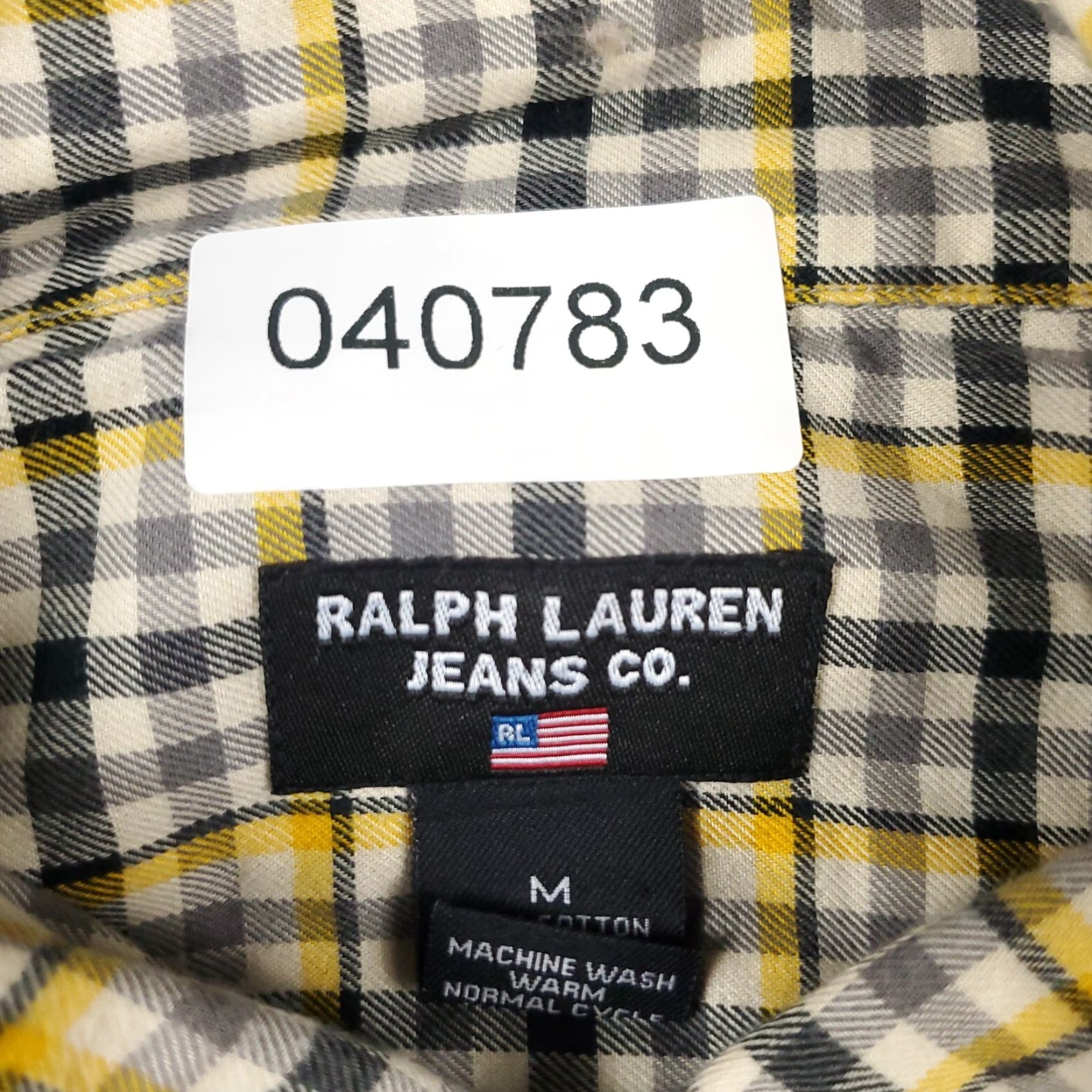Ralph Lauren Ralph Lauren Shirt Button-Up Men’s Plaid Long Sleeve Button Collared Yellow Gray Color M Medium Classic Preppy American Modern Colorful Regular Size US M / EU 48-50 / 2 - 7 Thumbnail