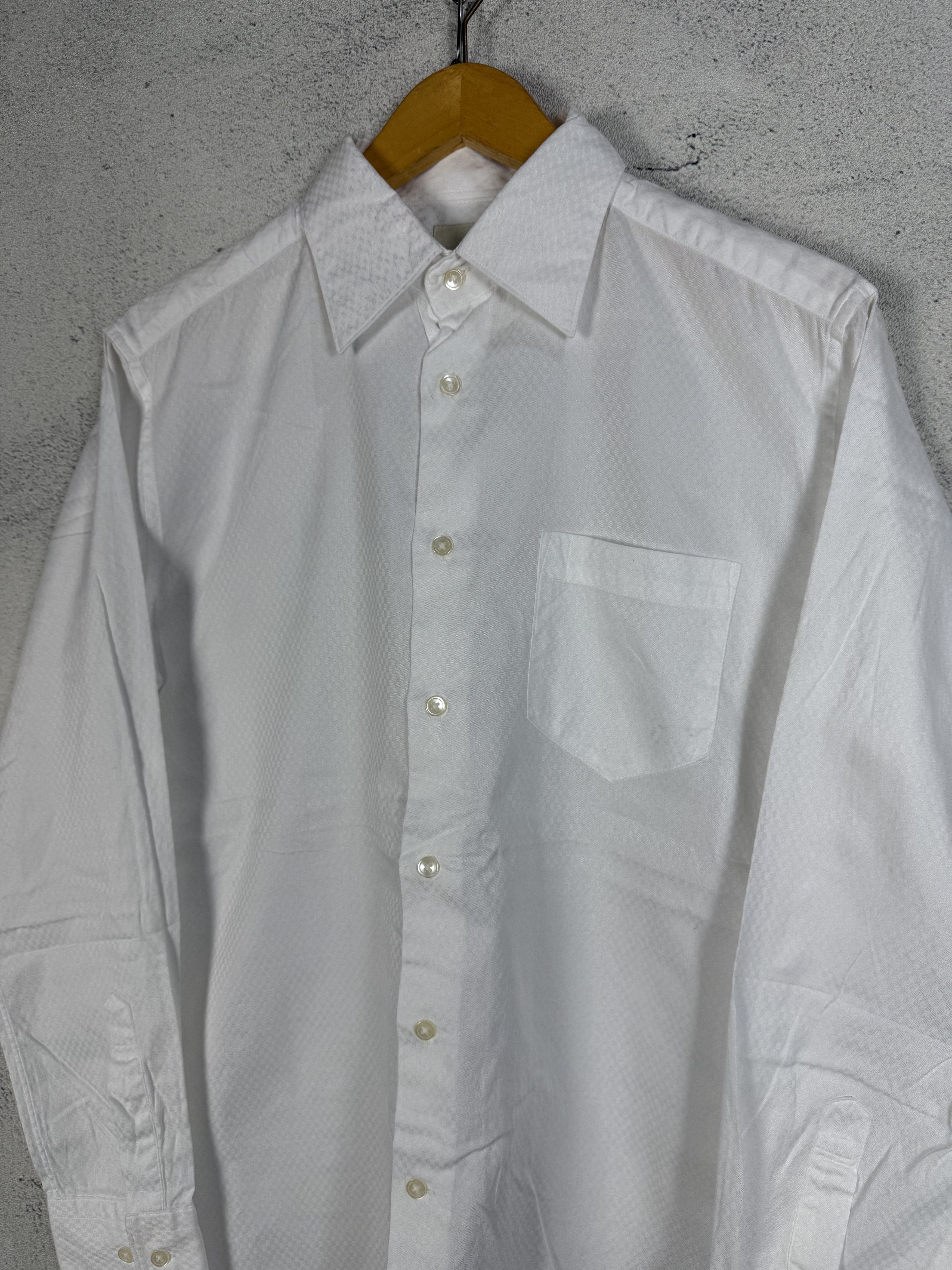 Yohji Yamamoto AAR Yohji Yamamoto Checkered Pattern Button Up White Shirt Size US M / EU 48-50 / 2 - 6 Thumbnail