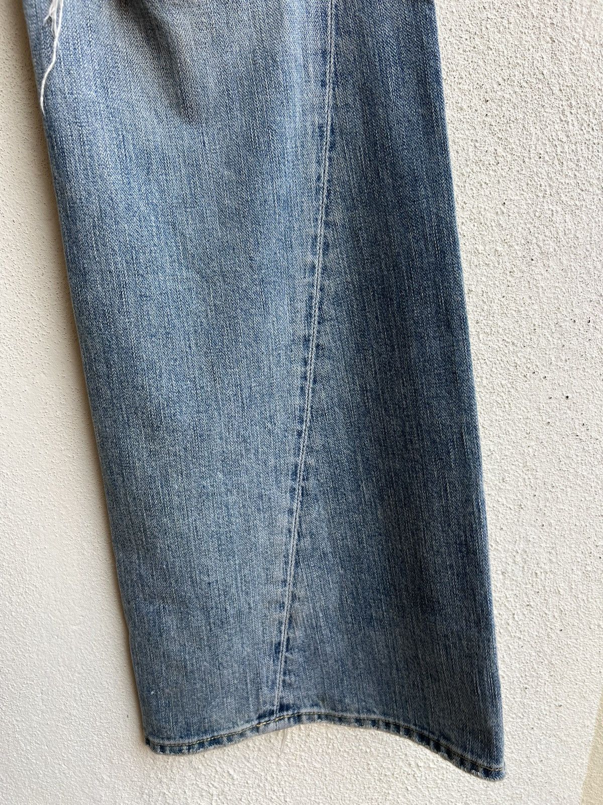 True Religion VTG 00s TR Big Rig Stone&Tint Rips Patchwork Flare Jeans Size US 34 / EU 50 - 13 Thumbnail