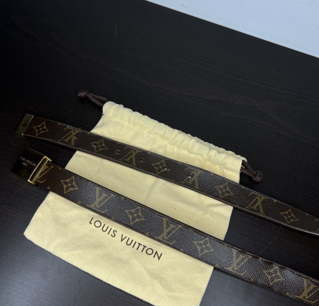 Louis Vuitton Louis Vuitton logo belt Size 36 - 3 Thumbnail