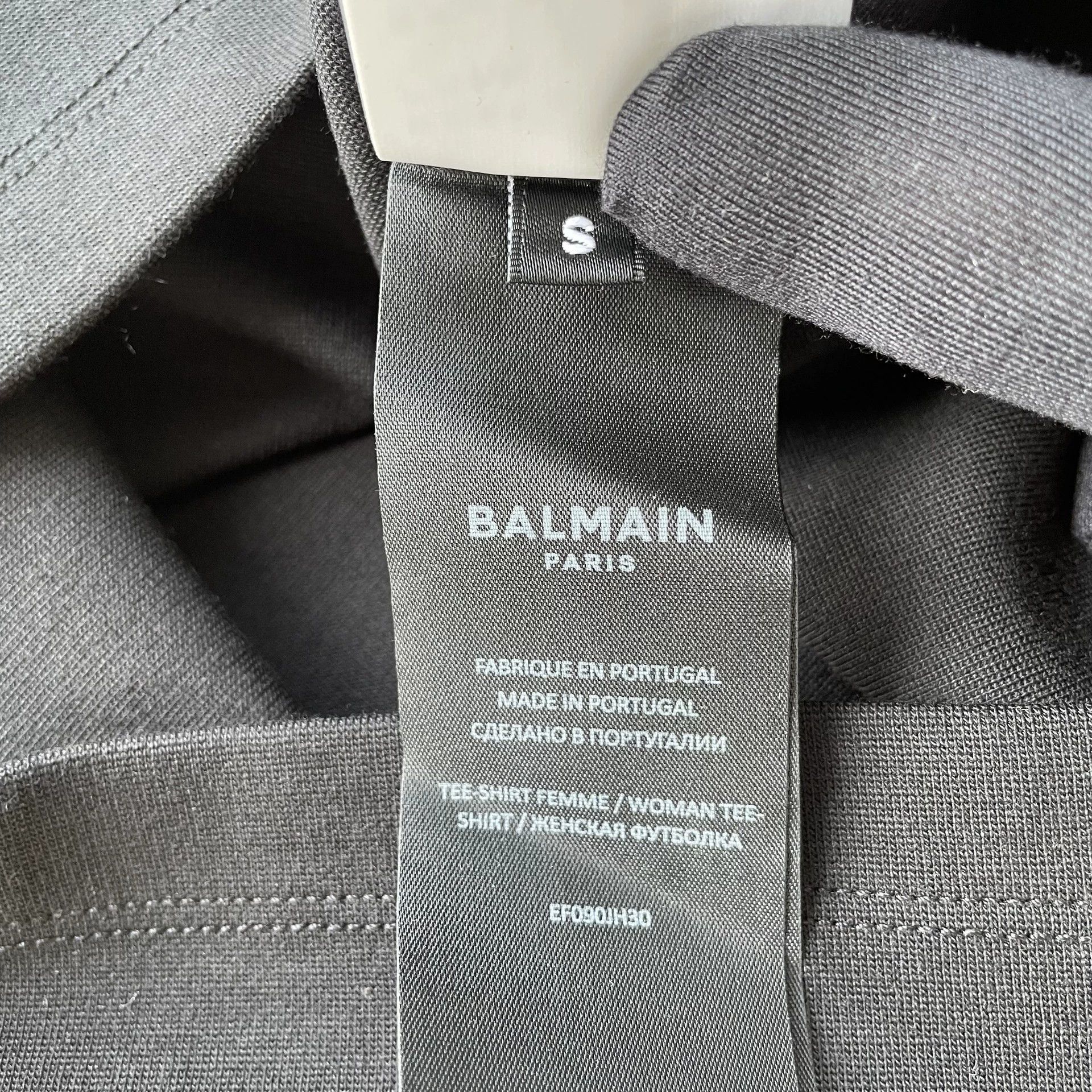 Balmain BALMAIN women's black S slim crew short tee 99 new Size S / US 4 / IT 40 - 7 Thumbnail