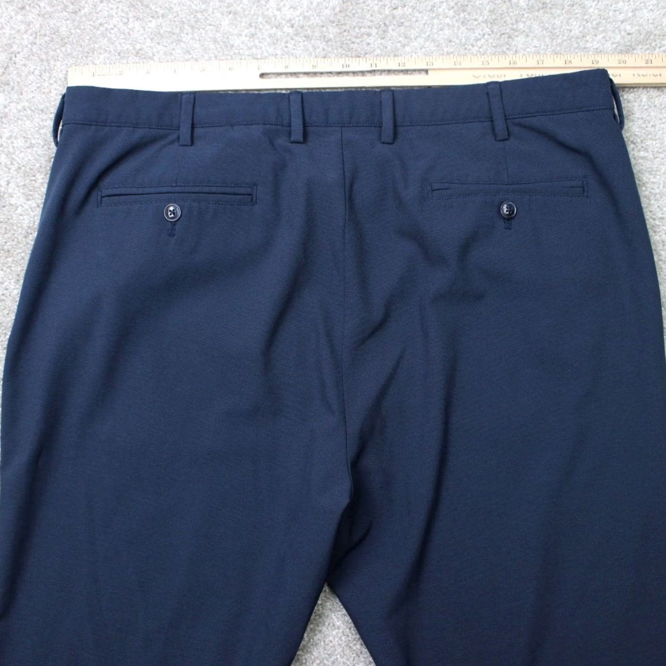 Vintage Greg Norman Pants Mens 40x30 Blue Flat Front Polyester Stretch Straight Leg Pants Size US 40 / EU 56 - 6 Thumbnail