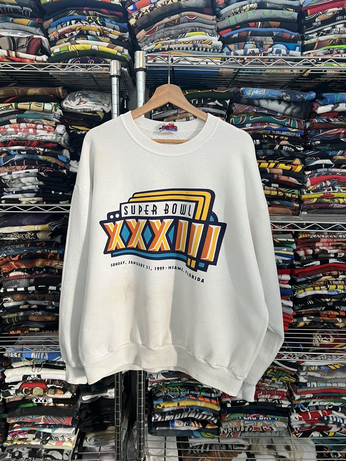 NFL 1999 Super Bowl XXXIII Football Crewneck Size US XL / EU 56 / 4 - 1 Thumbnail