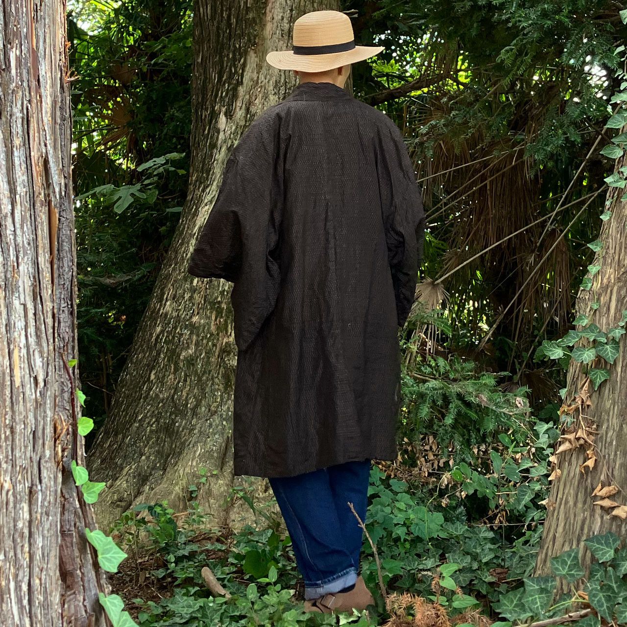 Other Haori Jacket Men Japanese Kimono Vintage Semi-Long Outerwear Size US L / EU 52-54 / 3 - 5 Thumbnail