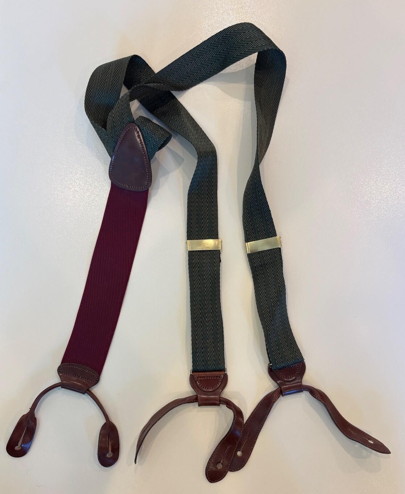 Saks Fifth Avenue Saks Fifth Avenue Suspenders Silk Button-On Braces Size ONE SIZE - 1 Thumbnail