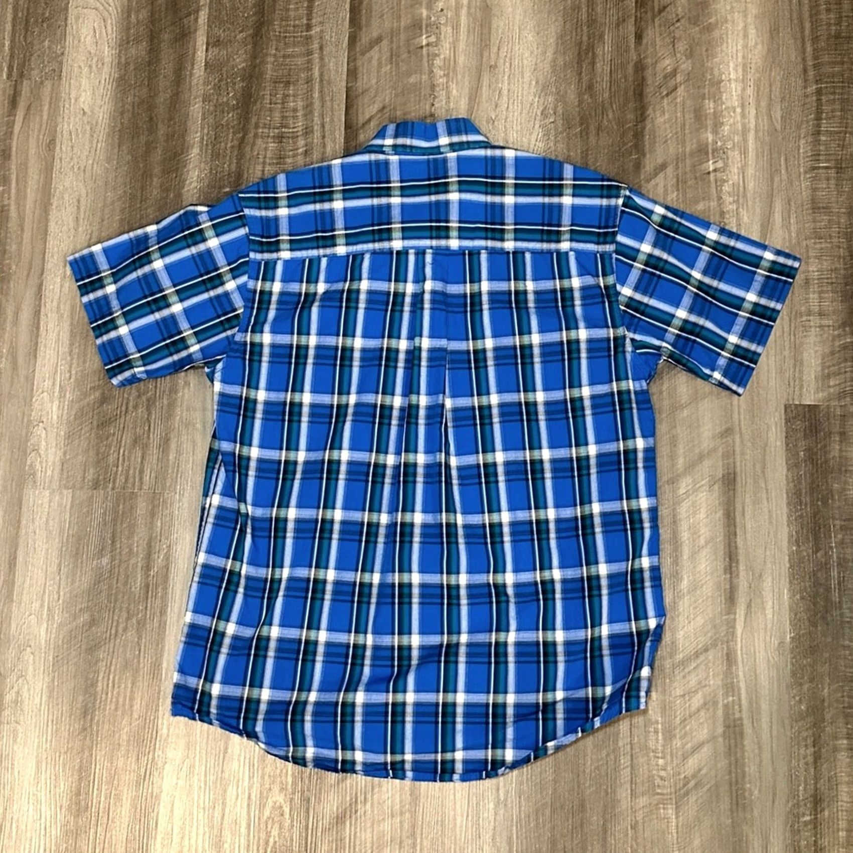 Vintage VINTAGE Cinch Western Royal Blue Plaid Short Sleeve Button Down XS Mens Shirt XS Blue Plaid Size US 27 - 3 Thumbnail