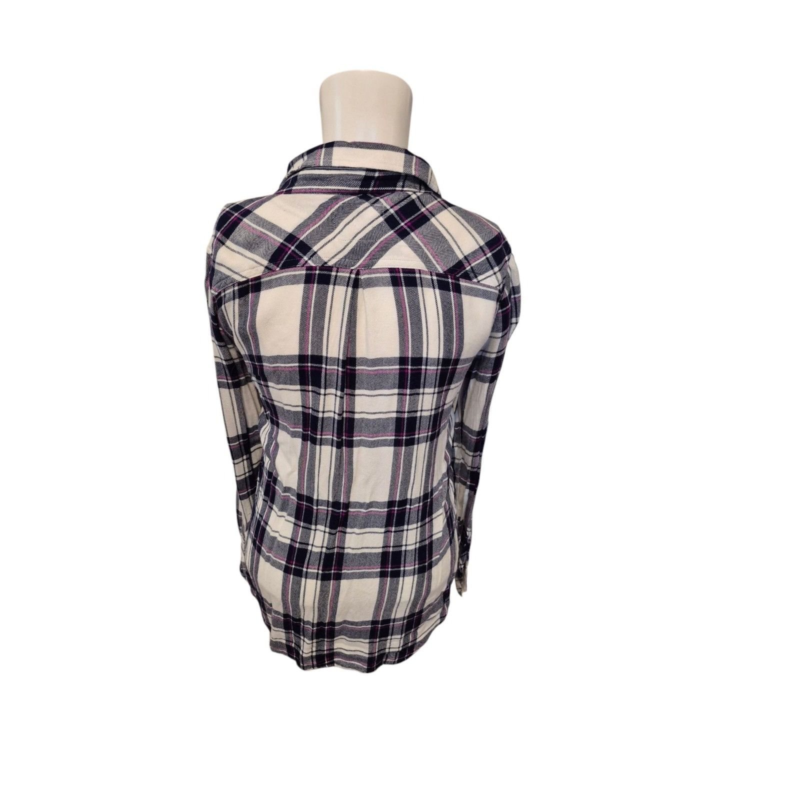 Rails Revolve Rails Hunter Plaid Button Down Shirt White Navy & Or Size S / US 4 / IT 40 - 10 Thumbnail
