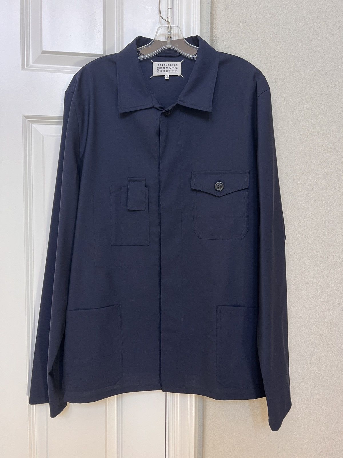 Maison Margiela Tropical wool navy jacket size 50 Size US L / EU 52-54 / 3 - 1 Thumbnail