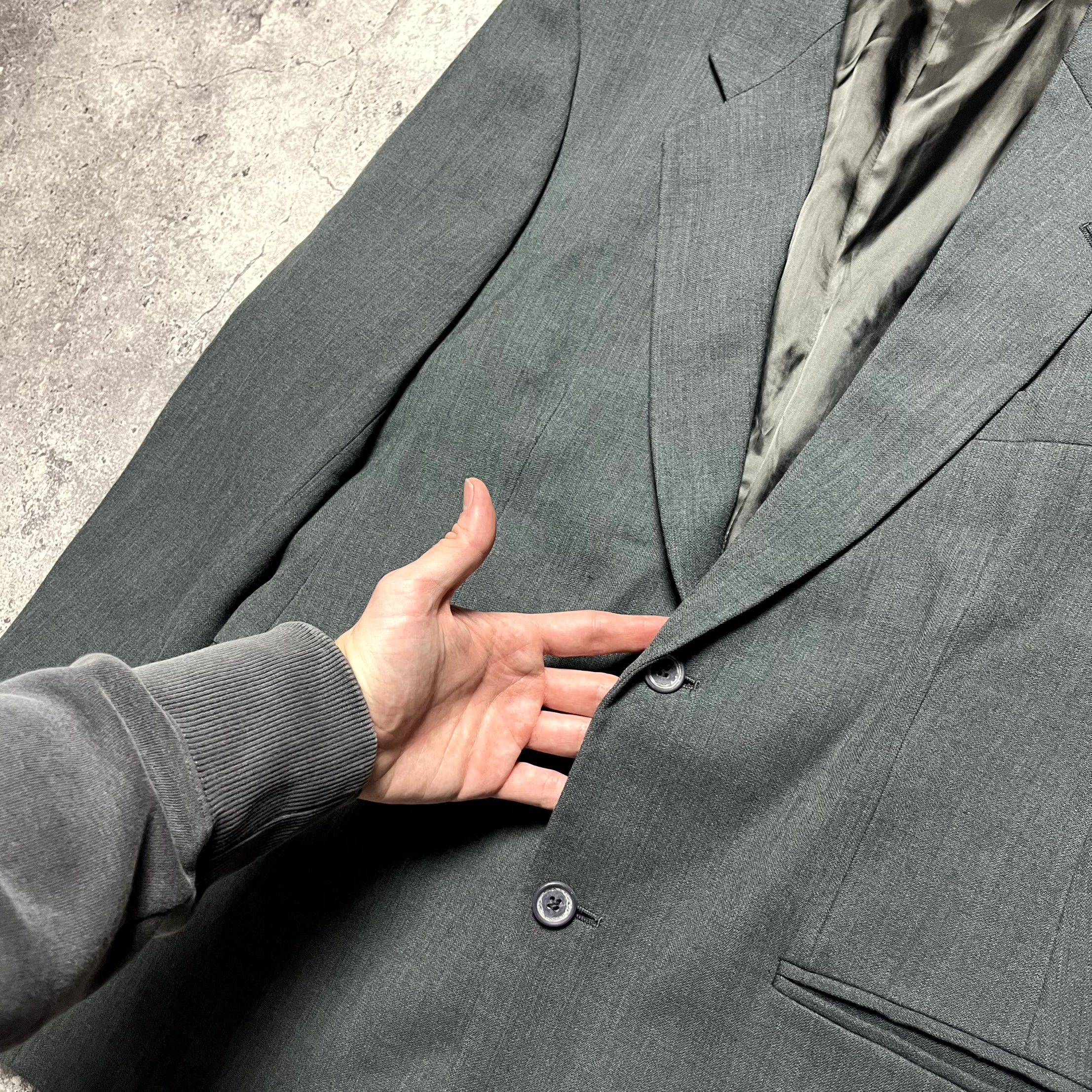 Emporio Armani Vintage Emporio Armani Classic Gray Blazer Size 46 Size 46R - 5 Thumbnail