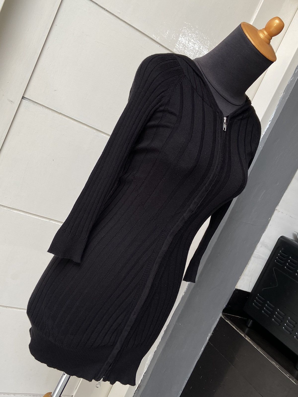 Tornado Mart TORNADO MART Black Knit Jacket Size US XS / EU 42 / 0 - 5 Thumbnail