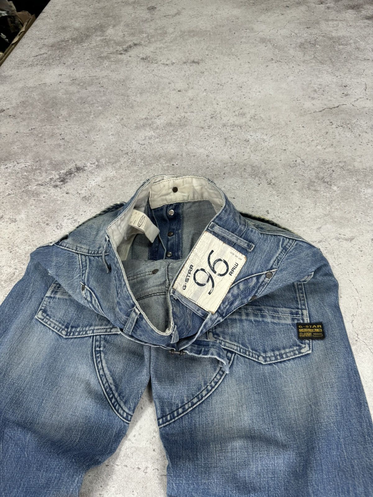 G-Star Vintage Stoned Cotton Washed Double Knee G-Star Jeans Size US 29 - 7 Thumbnail