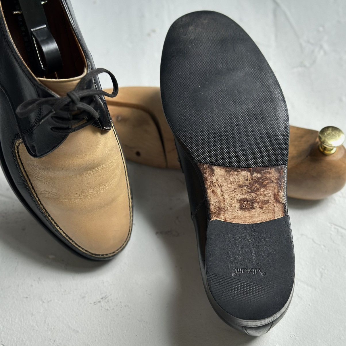Other Flli giacometti Two-Tone Black & Beige Fg303 Size 39.5 Size US 6.5 / EU 39-40 - 6 Thumbnail