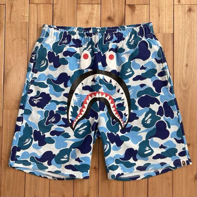 Bape BAPE Shark sweat shorts ABC camo blue a bathing ape ★size XL Size US 36 / EU 52 - 1 Thumbnail