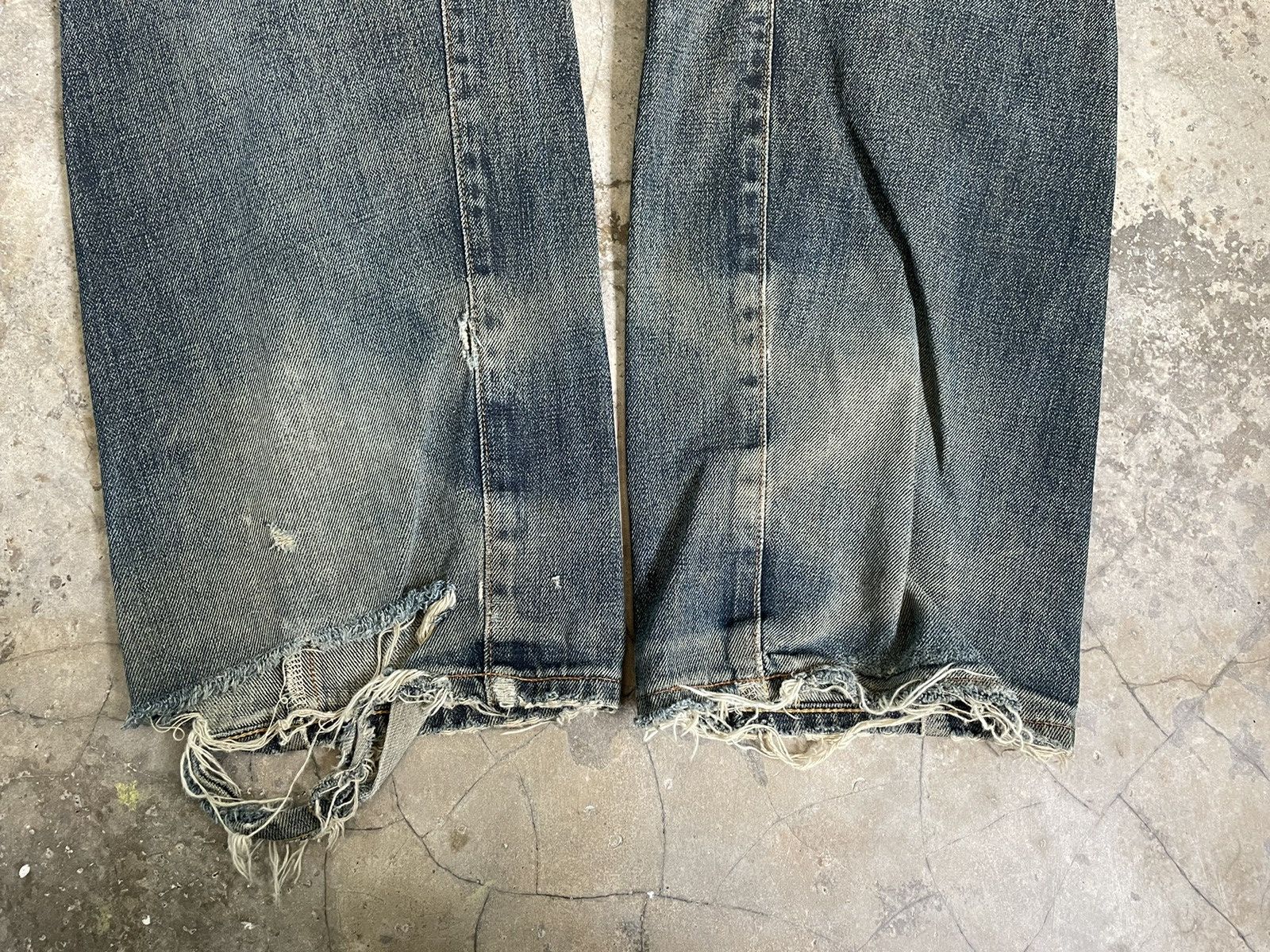 Edwin Vintage Edwin E Function Curved Leg Faded Distressed Pants Size US 33 - 7 Thumbnail