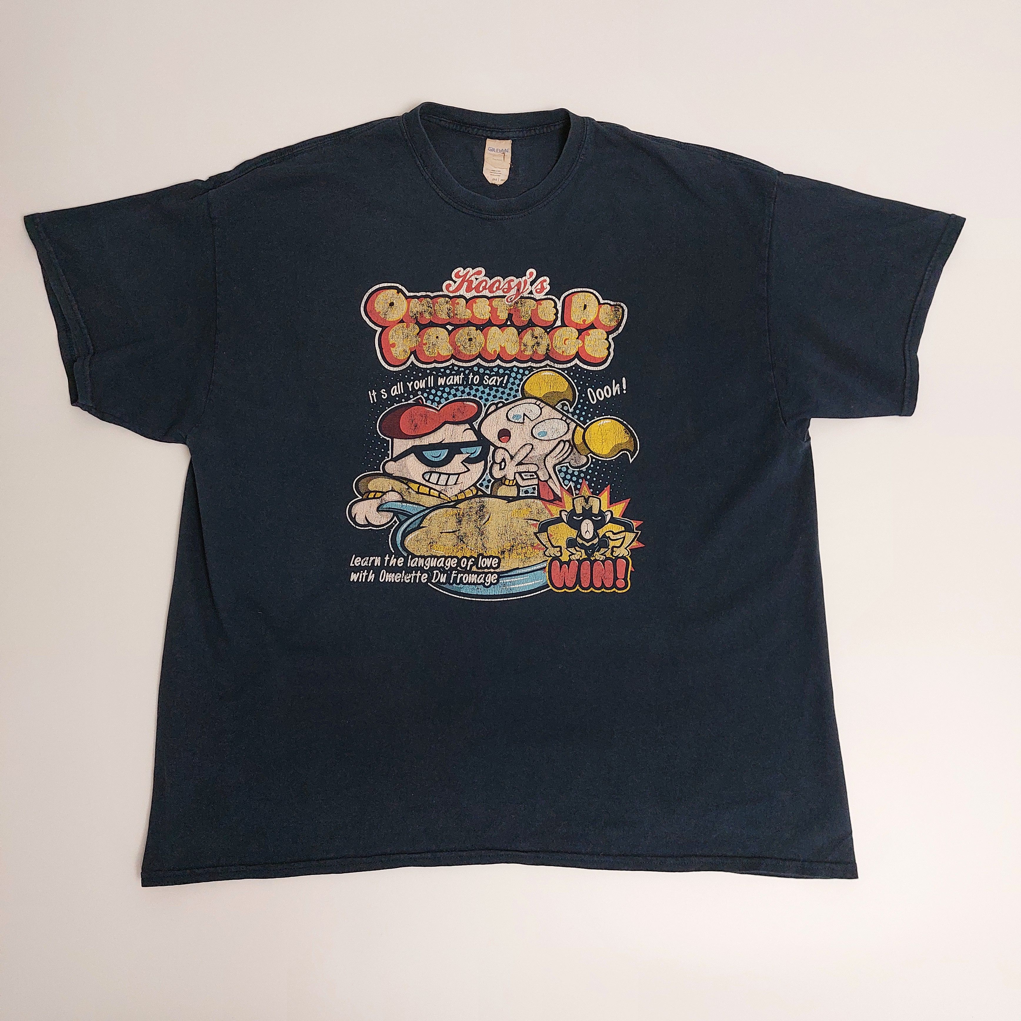 Vintage Dexter Omlette Du Fromage vintage Cartoon Network t-shirt Size US XXL / EU 58 / 5 - 2 Thumbnail