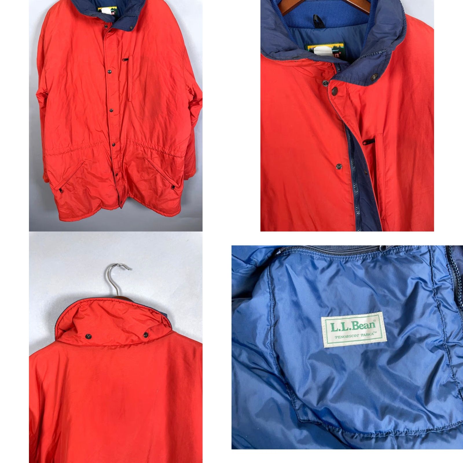 Vintage VINTAGE L.L. Bean Parka Jacket Mens XL Tall Orange Red Zip Up Size US XL / EU 56 / 4 - 9 Thumbnail